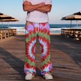 thumbnail image 4 of Iaqnaocc Men's Sweatpants With Pockets Athletic Lightweight Workout Pants Breathable Comfortable Daily Casual Tie Dye Joggers Red S, 4 of 7