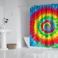 thumbnail image 2 of Rainbow Tie Dye Spiral Shower Curtain 72"x84" ,Bathroom Decorative Shower Curtains Set with 12 Hooks,Modern Waterproof Washable Shower Curtain, 2 of 6