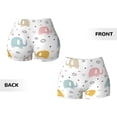 thumbnail image 5 of Lsque Little Elephant Pattern High Waisted Biker Shorts for Women-Tummy Control Fitness Athletic Workout Running Yoga Gym Shorts,Moisture-Wicking-XX-Large, 5 of 9