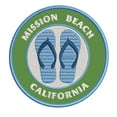 thumbnail image 1 of Mission Beach, California 3.5 Inch Iron Or Sew On Embroidered Fabric Badge Patch Ocean Beach, Salt Life Iconic Series, 1 of 2