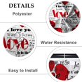 thumbnail image 4 of I Love You Shower Curtains with Hooks Red Hearts Black Abstract Love Creative Design Bathroom Curtain Decor with Hooks for Bathroom Valentine''s Day Bathroom Shower Curtain Set 84x72 Inches, 4 of 6