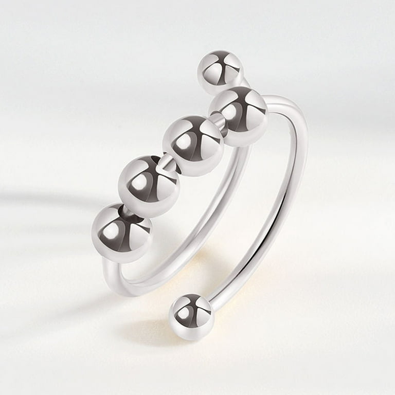Meidiya Anxiety Ring Spinner Fidget Rings Rotating Spiral Ring 3