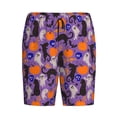 thumbnail image 3 of Picia Halloween Black Cats Pajama Shorts for Men, Men's Pajama Bottoms, Sleepwear,Short Pajama Pants-Large, 3 of 9