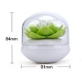 thumbnail image 5 of Clearance:Cotton Swab Organizer Lotus Shape Swab Cosmetic Storage Toothpick Container Bathroom Decor Storage Box, 5 of 5