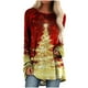 thumbnail image 1 of Camisas informales de manga larga para mujer, jersey, túnica suelta, blusa con cuello redondo y estampado navideño Fridja FKASFK3144, 1 of 5