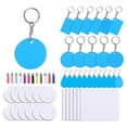 thumbnail image 1 of KLKCMS 54Pcs Sublimation Blank Products DIY Heat Press Printing Smooth Surface Wear, 1 of 9