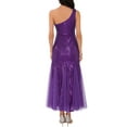 thumbnail image 3 of INSPIRE CHIC Vestido de cóctel de lentejuelas para mujer, maxi de un solo hombro, vestido de sirena para prom, noche y boda, XL púrpura oscuro, 3 of 6