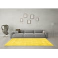thumbnail image 3 of Ahgly Company Machine Washable Indoor Rectangle Solid Yellow Modern Area Rugs, 8' x 10', 3 of 4