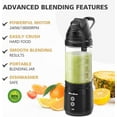 thumbnail image 6 of Portable Blender with Insulated Carrying  & Recipe Book for Shakes and Smoothies, 24 OZ Personal Juicer Electric Protein Shaker Bottle,  Small Blender Cup with USB-C Rechargeable, Travel Lid, 6 of 7