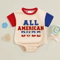 thumbnail image 2 of Baby Onesies Girl Baby 4th of July Outfit Boy Girl Newborn Infant Toddler USA T Shirts Oversized Romper Onesie Cute Clothes, 2 of 4