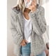 thumbnail image 4 of Chaqueta Ligera y Cálida para Mujer con Capucha y Cremallera, Estilo , Ideal para el Invierno. Gris L, 4 of 6