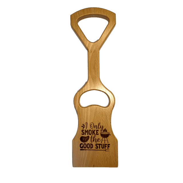 Woody's Wooden Grill Scraper W/ Bottle Opener(I Only Smoke The Good