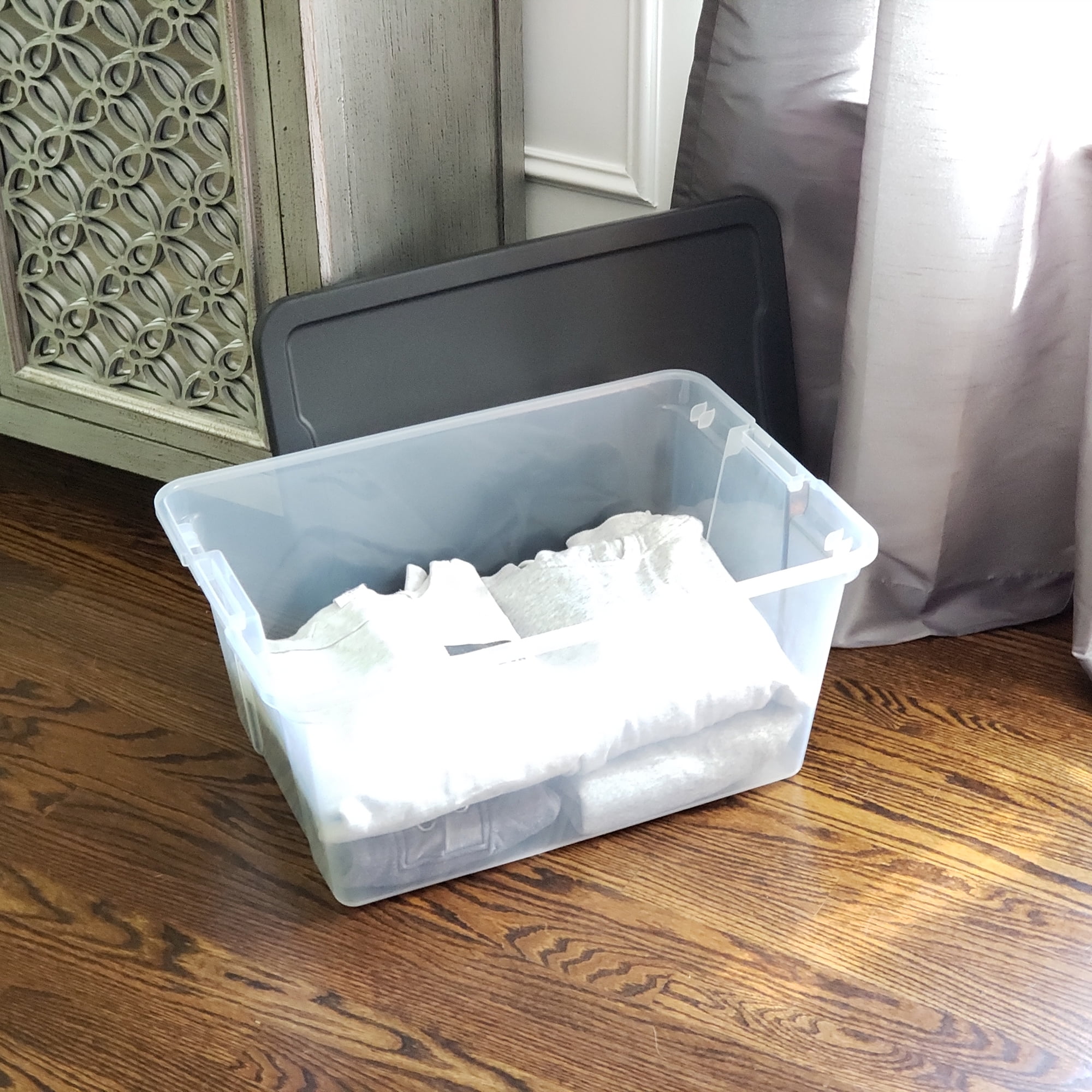 Plastic Storage Bin Makeover