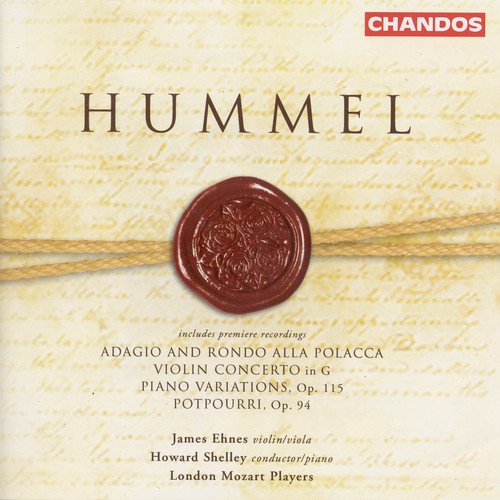 Howard Shelley - Hummel, J.N. : VN Con in E & G - Music & Performance - CD