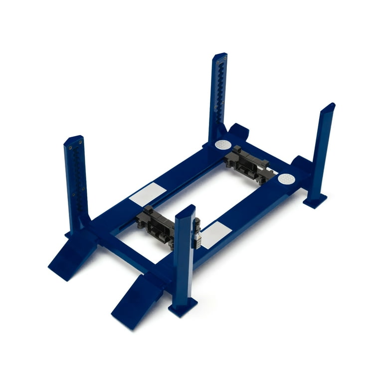 Adjustable Four Post Lift Blue for 1/18 Scale Diecast Model