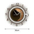 thumbnail image 2 of Round Coffee Cup Wall Clocks 12 inch, for Study Room Silent Mode Accurate Installation Quickly Printed Decal Image Decoration Easy to Read, 2 of 4