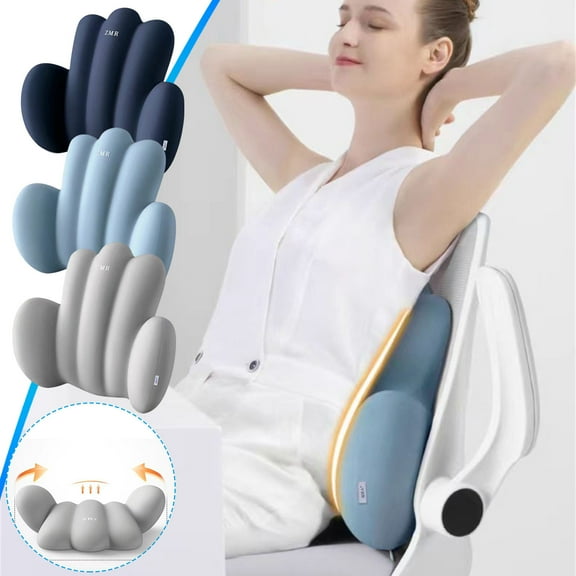 MORESEC under $5 1Pcs Lumbar Support Pillow,Ergonomic Back Cushion for Office Chair and Car Seat, High-Density Foam for Lower Back Pain Relief, Five-Finger Shape Design for Spinal Support