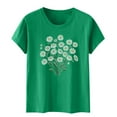 thumbnail image 4 of Xdegoge T Shirts for Women Graphic Under 10 Short Sleeve Crewneck Shirts Floral Summer Casual Tops Tunic Loose Fit Tees Soft Comfy Blouses Cancel Order Same Day Delivery, 4 of 5