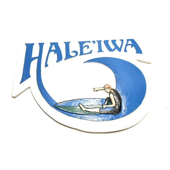 Haleiwa Surf Sign 24" - Surfing Wall Decor Accents | #ldr04