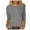 Grey, variant on Fiaer Women Long Sleeve T Shirts Shine Christmas Tree 3/4 Sleeve Tshirts Fashion Crew Neck Comfort Baggy Relax Tops Sky Blue XL