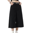 thumbnail image 2 of Baggy Jean Shorts for Men Women Loose Fit Long Y2k Skater Vintage Plain Jorts Casual Wide Leg Oversized Summer Short Pants(Black,XXXL), 2 of 4