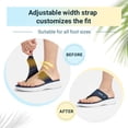 thumbnail image 2 of FitVille Wide Flip Flops for Women with Arch Support Women Beach Flip Flops Pool Slippers Non Slip, Eclipse Blue, 2 of 8