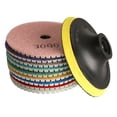 thumbnail image 1 of 10Pcs Diamond Polishing Pads Kit 4 Inch Wet/Dry for Granite Stone Concrete Marble Polishing Use Grinding Discs Set, 1 of 9