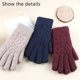 thumbnail image 3 of Guantes de invierno con estrellas para mujer, guantes de punto cálidos, guantes para niñas con pantalla táctil, 3 of 5