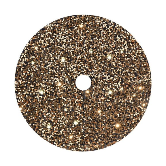 christmas decorations The bottom of the Christmas tree is decorated with an apron and sequined Christmas tree skirt. The glittering Christmas tree skirt is a Christmas holiday party decoration