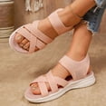 thumbnail image 5 of Pandaie Womens Walking Hiking Sandals Comfortable Arch Support Orthopedic Summer Shoes Mesh Breathable Open Toe Sneakers for Plantar Fasciitis Pink 7.5, 5 of 9