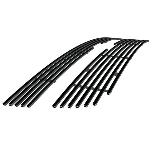 APS Premium Stainless Steel Black Horizontal Billet Grille Compatible with Chevy Silverado 2500HD 3500 2005-2006 & 06 1500 HD SS & 07 Classic Main Upper N19-J60356C