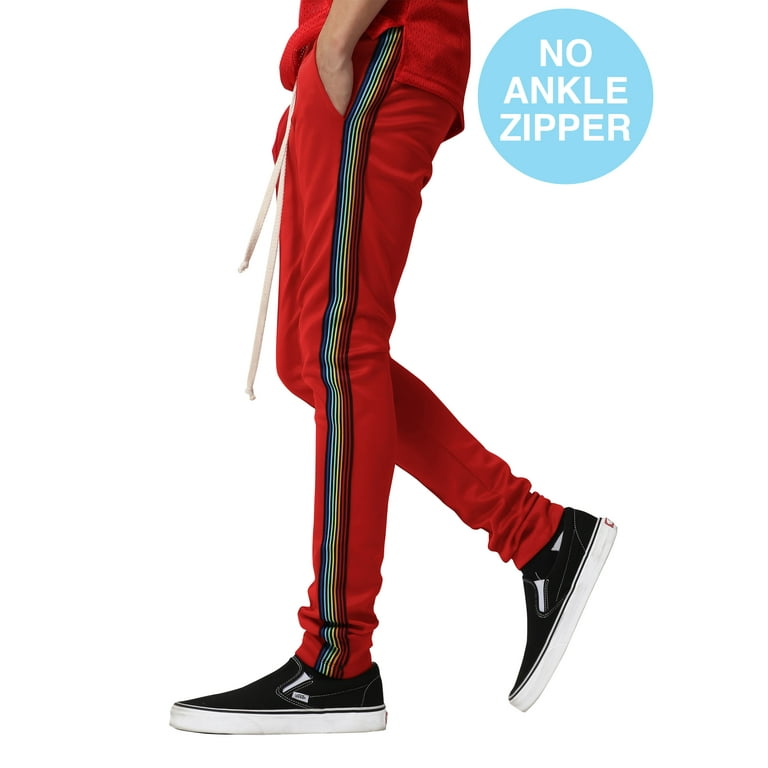 Rainbow stripe outlet track pants