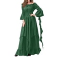thumbnail image 2 of Fairy Dress, Renaissance Dress Women, Renaissance Costume Women, Renaissance Dress, Victorian Dress Renaissance Costume Women Gothic Witch Dress Medieval Wedding Dress, Dark Green S, 2 of 7