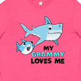 thumbnail image 4 of Inktastic My Grammy Loves Me with Cute Sharks Youth T-Shirt, 4 of 5