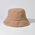 thumbnail image 5 of Tdoqot Winter Hats for Women- Fleece Soft Warm Bucket hats Khaki, 5 of 8