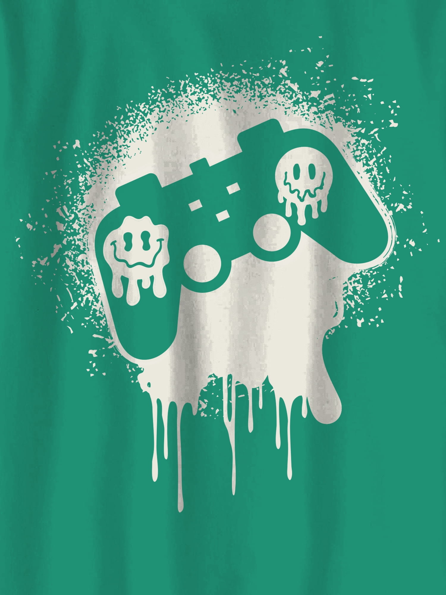 Wonder Nation Boys' & Big Boys' Splatter Controller, Short Sleeve, Graphic T-Shirt, Sizes 4-18