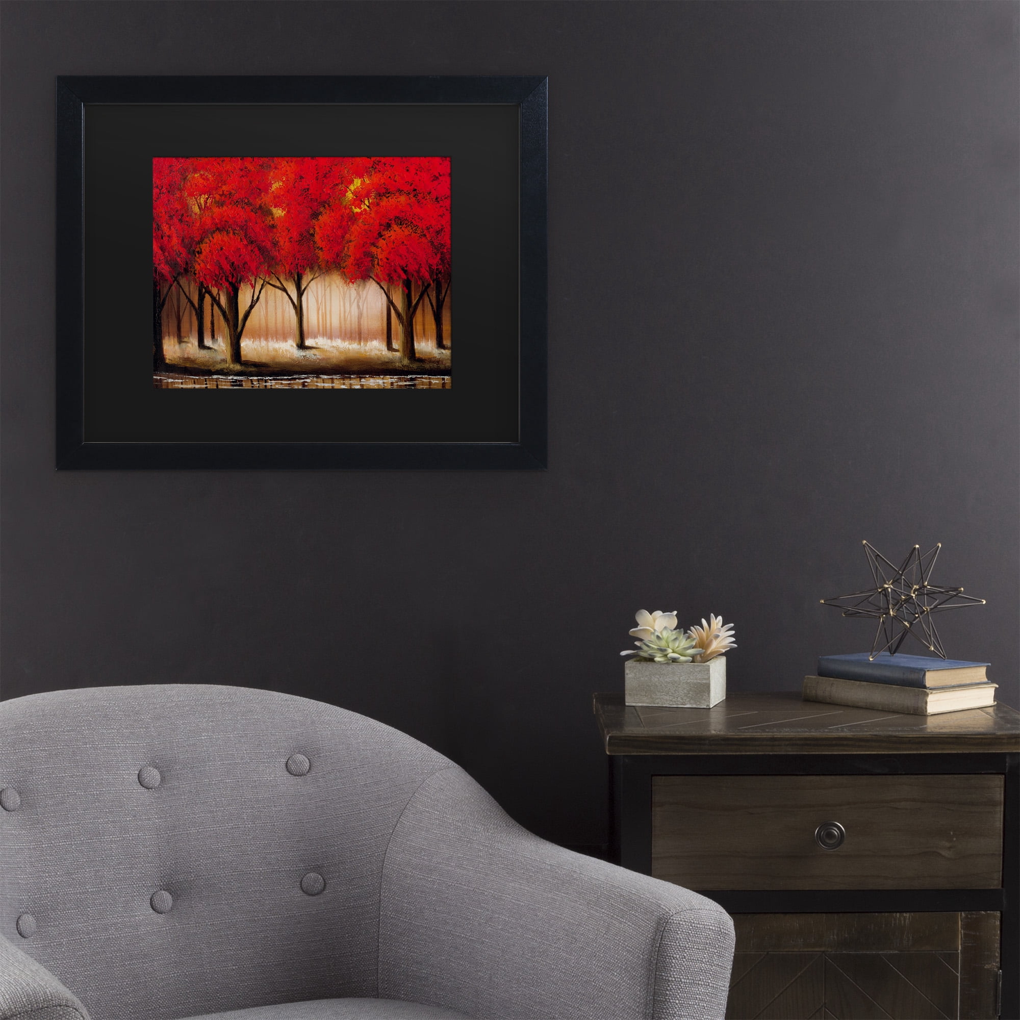 Trademark Fine Art 'Parade of Red Trees II' Canvas Art by Masters Fine Art