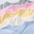 thumbnail image 5 of Baby Onesies Boy Baby Boy Girl Side Snap Bodysuits Plain Short Sleeve Baby Kimono Bodysuits, 5 of 5