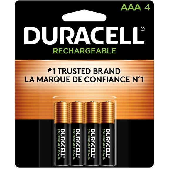 Duracell Rechargeable, Pre-Charged NiMH Batteries - 4-Pk. AAA