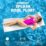 TRC Recreation Splash 1.25 Thick Foam Pool Float Lounge Mat, White