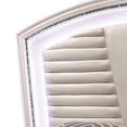 thumbnail image 3 of Sam King Bed with LED Lights-Storage-White Tufted Faux Leather, 3 of 6