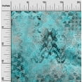 thumbnail image 2 of oneOone Polyester Spandex Turquoise Green Fabric Abstracts Sewing Craft Projects Fabric Prints By Yard 56 Inch Wide, 2 of 4