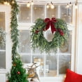 thumbnail image 2 of 20" Wreath for Front Door Featuring Artificial Green Norfolk Pine with Bow, Large Christmas Decor for Indoor and Outdoor Use on Windows and Walls green, 2 of 5