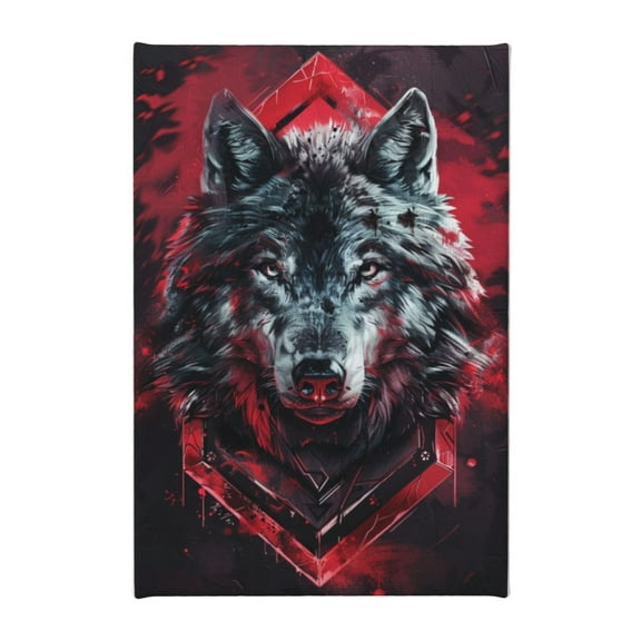 8x12 inch Funny Wolf Head Oil Paintings On Canvas,Zoo Painting Decor Accessory,Room Decor For Men,Indoor Man Cave,Bar,Bathroom Door Wall Art Decor Painting Poster,Classic Gift For Wolf Lover