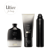 Oribe Gold Lust Repair & Restore Shampoo and Conditioner plus Superfine Hair Spray (8.5/6.8/8.5 oz)