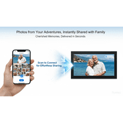 Ptlahmri Uhale 15.6 Inch Digital Picture Frame with 32GB Storage, 1920x1080 FHD IPS Touchscreen, Wifi Cloud App Remote Control, Wall Mountable, SD/USB Support, Share Photos/Videos Anywhere