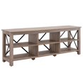 thumbnail image 1 of Henn&Hart 68" Gris Chêne/métal TV Stand, 1 of 8