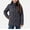 Navy, variant on Women's Quilted Mockneck Lined Snap Jacket Coat, Navy, Small