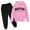 Pink, variant on LIUYUNNN Kids Boys Girls Sweatsuit Set 2 Piece Long Sleeve Letter Yellow Hooded Pullover and Active Jogger Pants Fall Winter Clothes Boys Sets 11-12 Years Boys Girls Fall and Winter Outfits