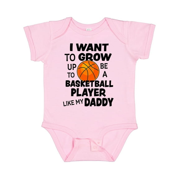 Inktastic I Want to Grow Up to Be a Basketball Player Like My Daddy Boys or Girls Baby Bodysuit
